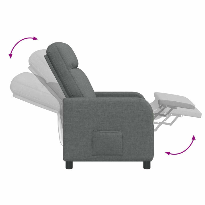 Recliner Mørkegrå Stof