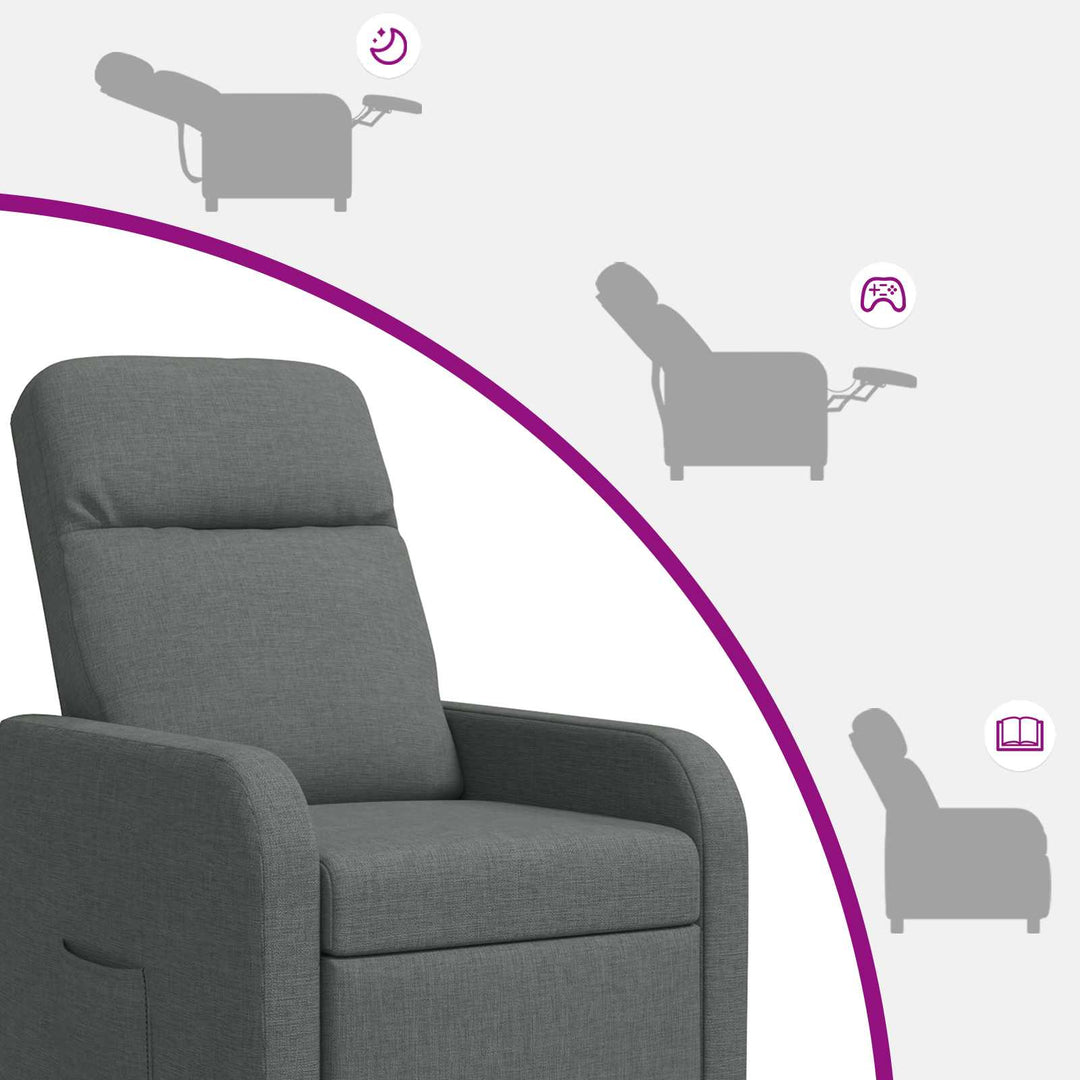 Recliner Mørkegrå Stof