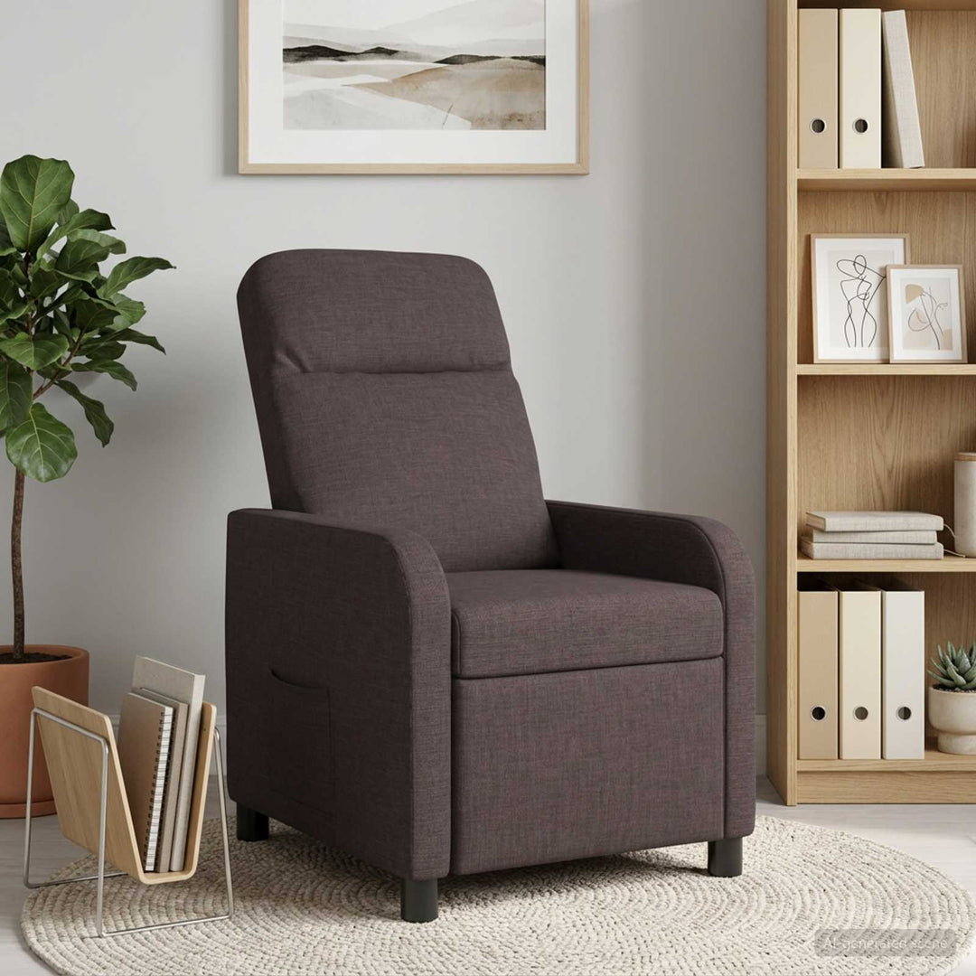 Recliner Mørk Brun Stof