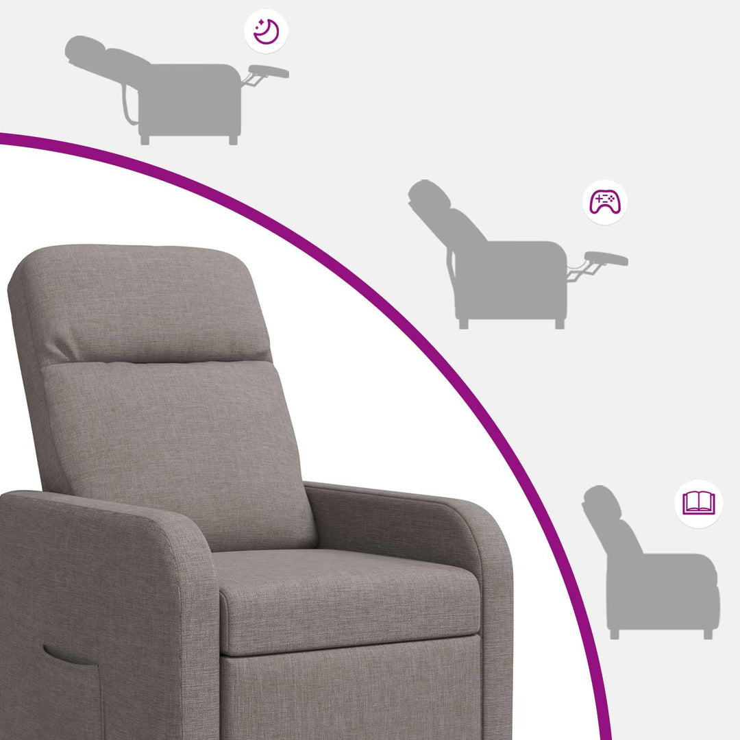 Recliner Gråbrun Stof