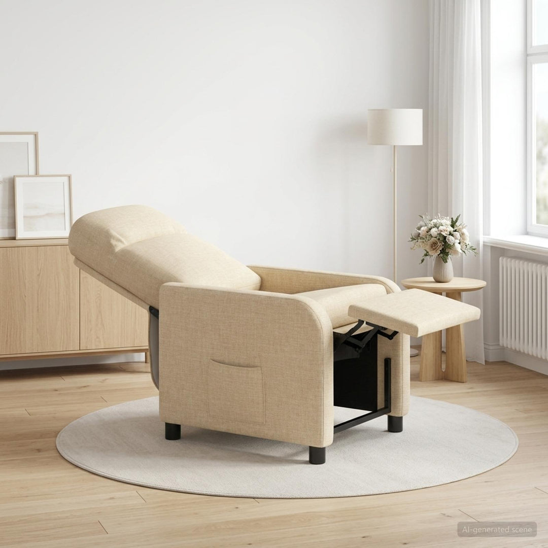 Recliner Cremefarvet Stof