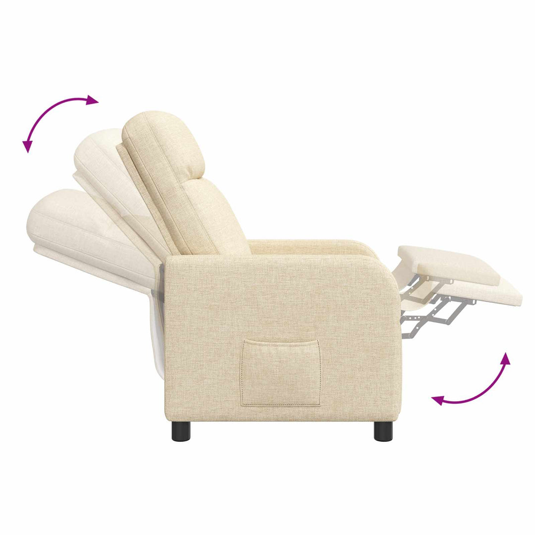 Recliner Cremefarvet Stof