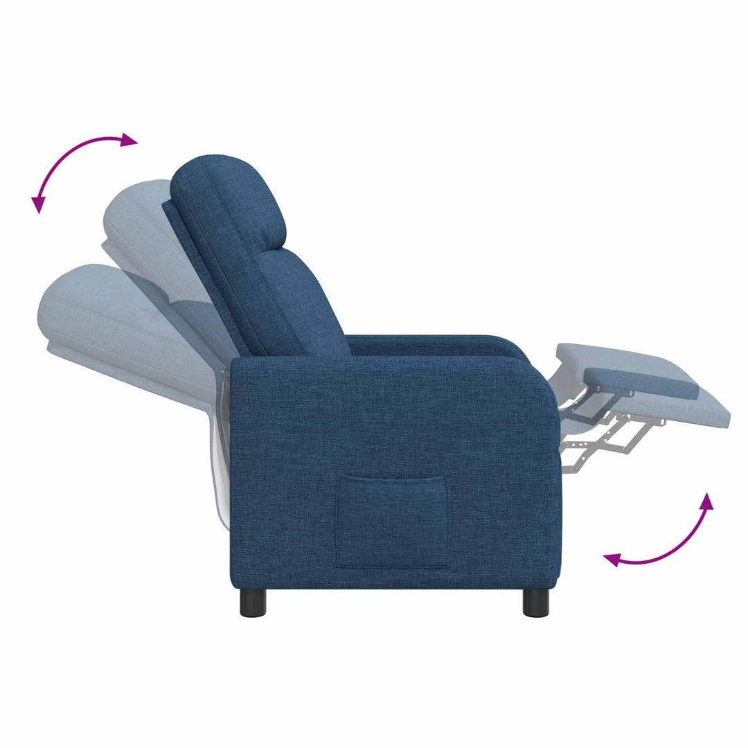 Recliner Blå Stof
