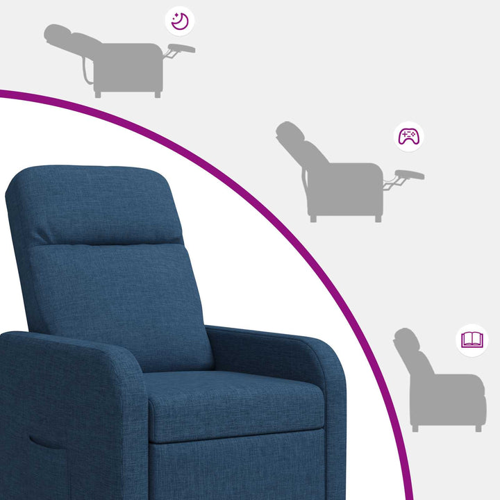 Recliner Blå Stof