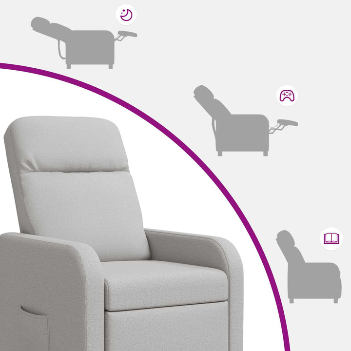 Recliner Skygrå Stof