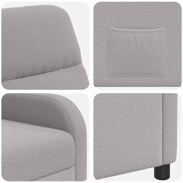 Recliner Lysegrå Bouclé