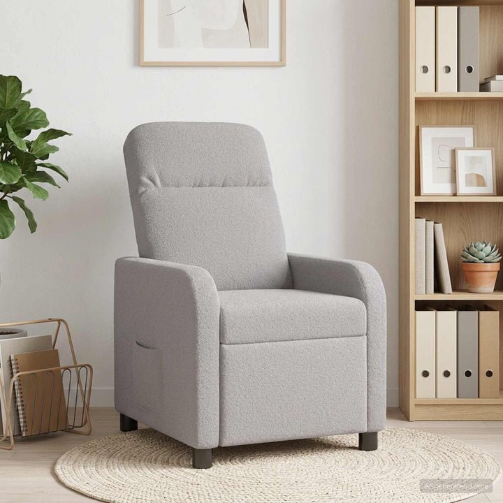 Recliner Lysegrå Bouclé