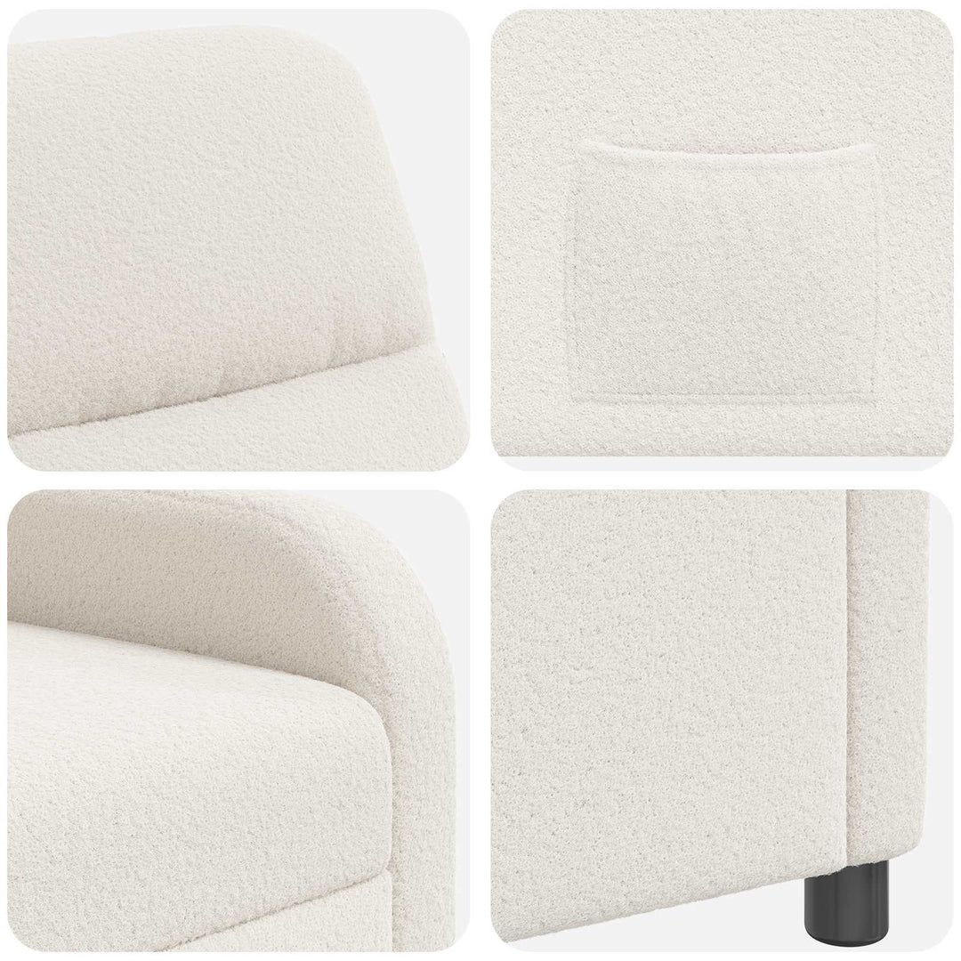 Recliner Cremefarvet Bouclé