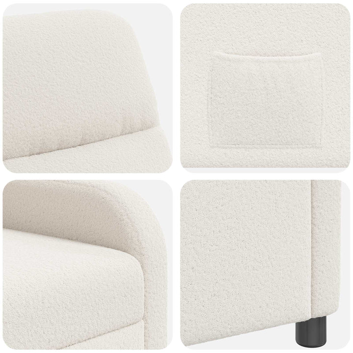 Recliner Cremefarvet Bouclé