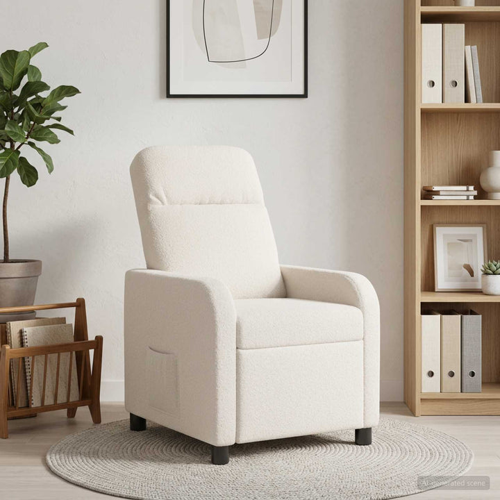 Recliner Cremefarvet Bouclé