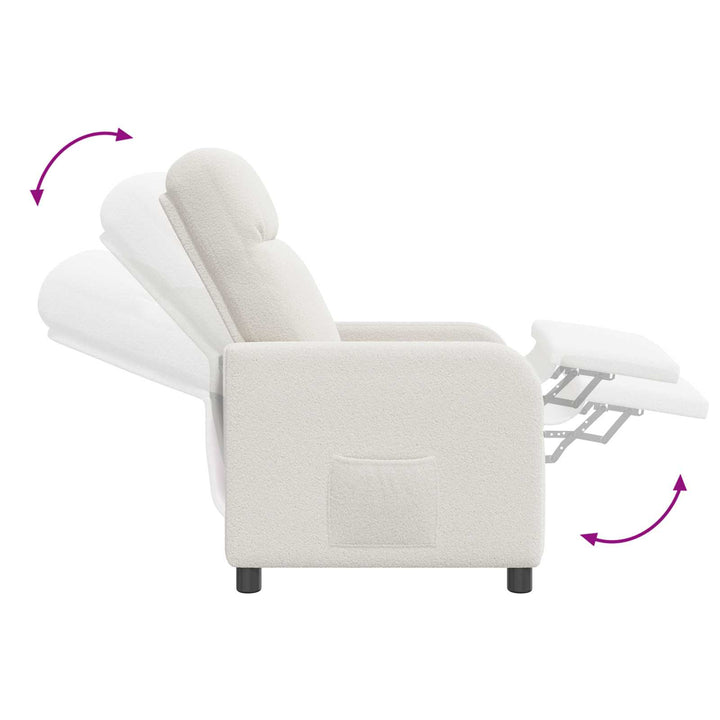 Recliner Cremefarvet Bouclé