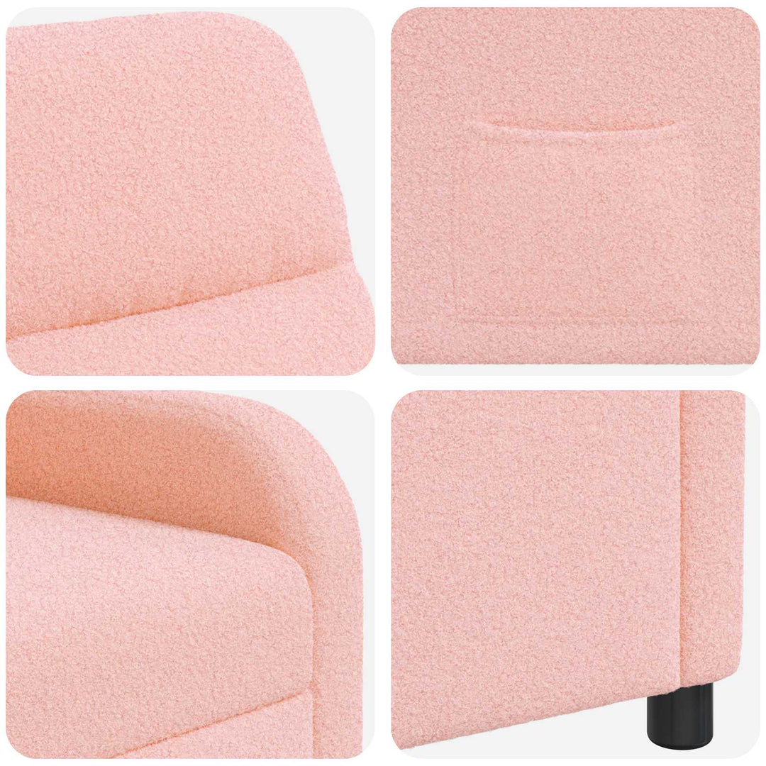 Recliner Lyserød Bouclé