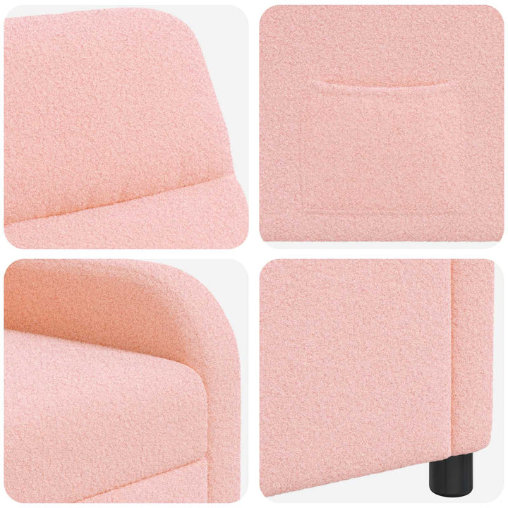 Recliner Lyserød Bouclé
