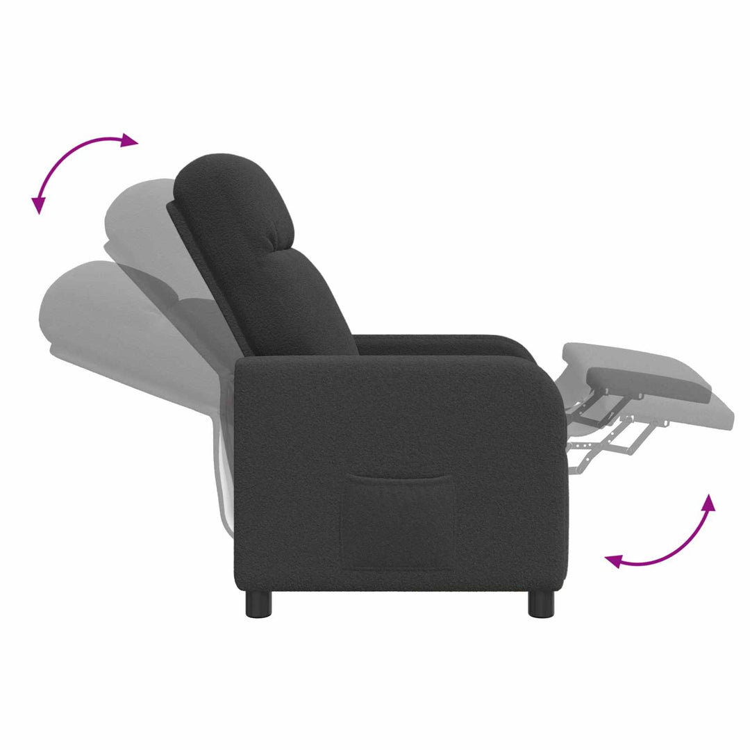 Recliner Mørkegrå Bouclé