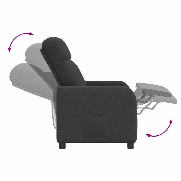Recliner Mørkegrå Bouclé
