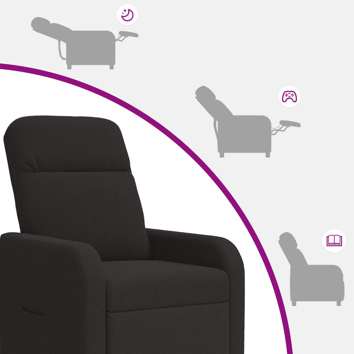 Recliner Sort Bouclé