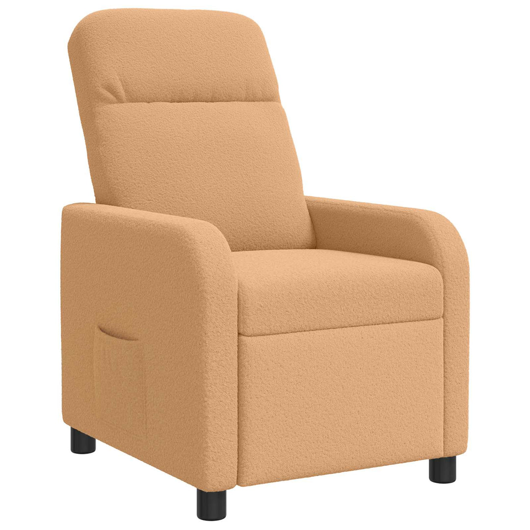 Recliner Beige Bouclé