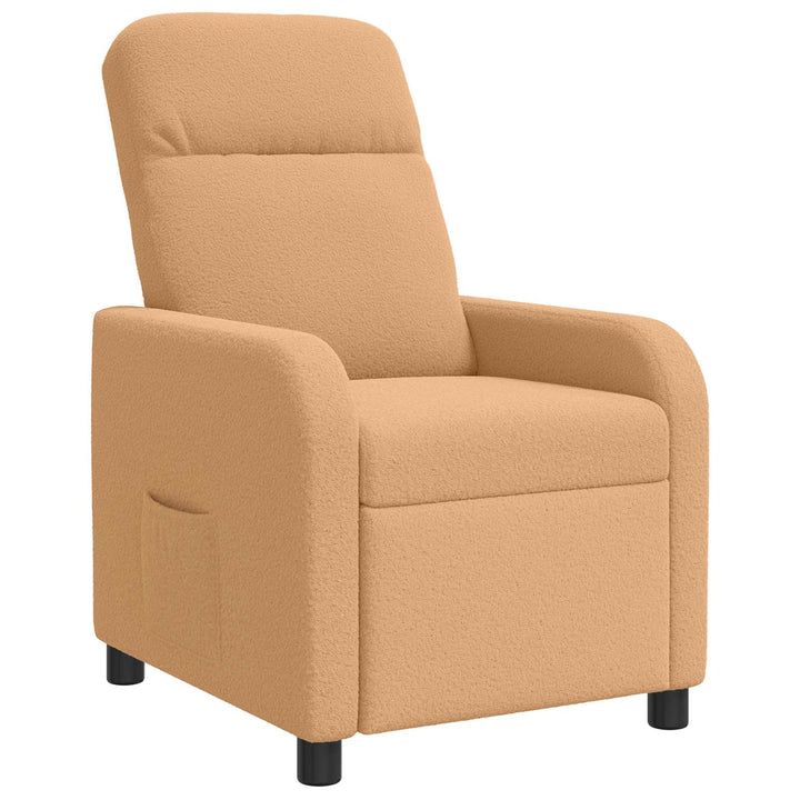 Recliner Beige Bouclé