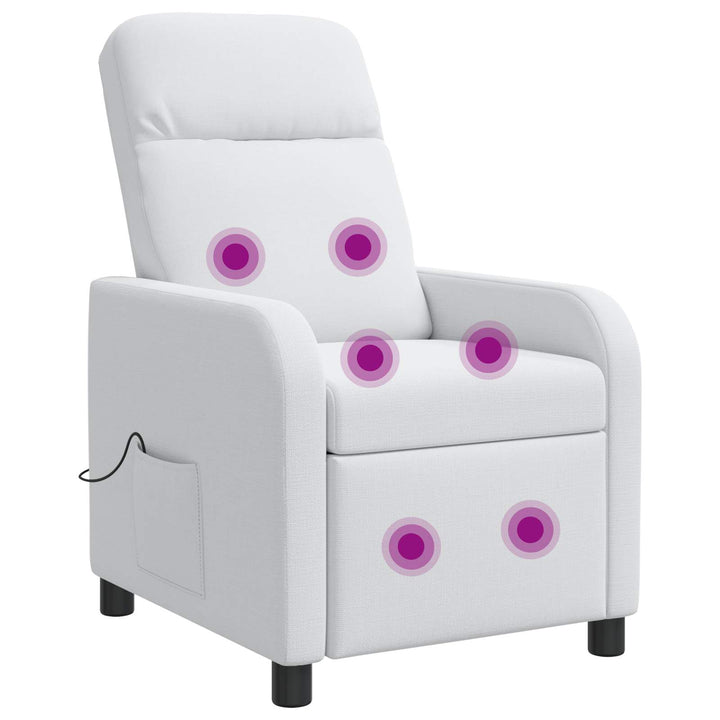 Massage Lænestol Hvid Stof