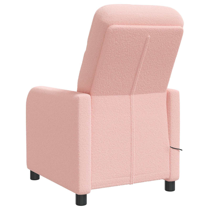 Massage Lænestol Lyserød Bouclé