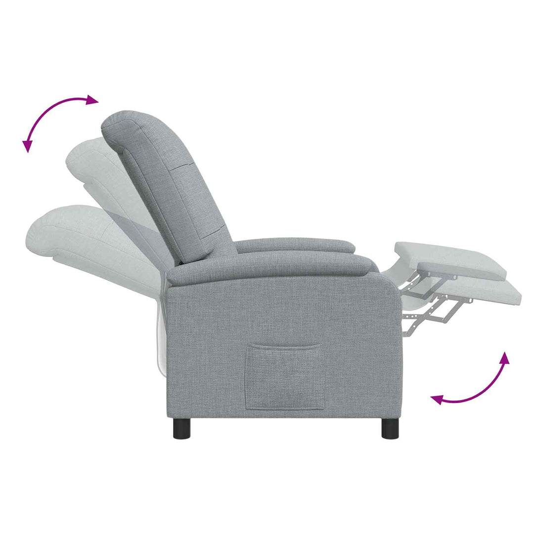 Recliner Lysegrå Stof