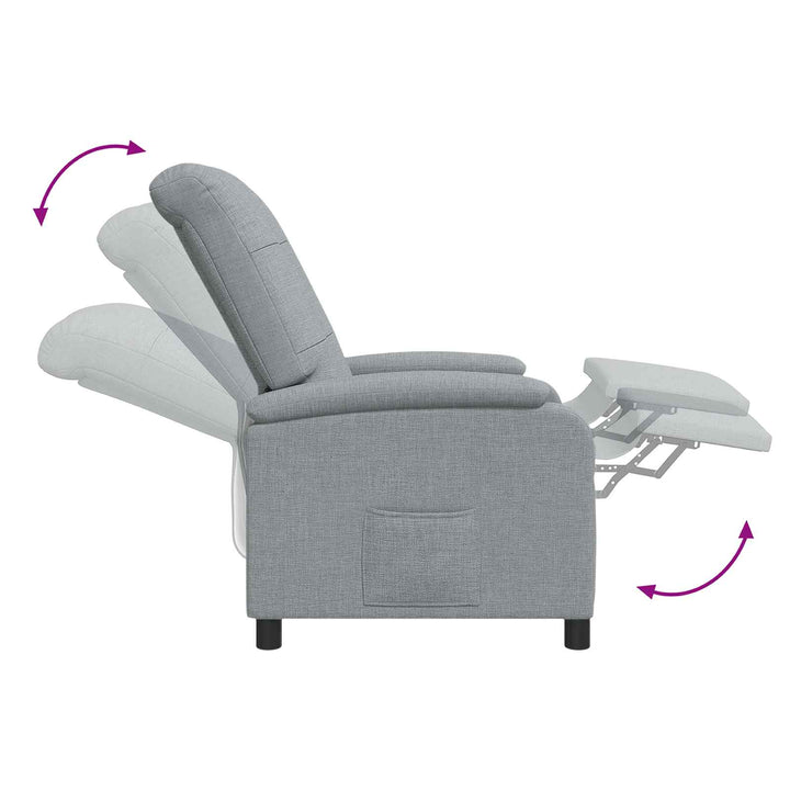 Recliner Lysegrå Stof