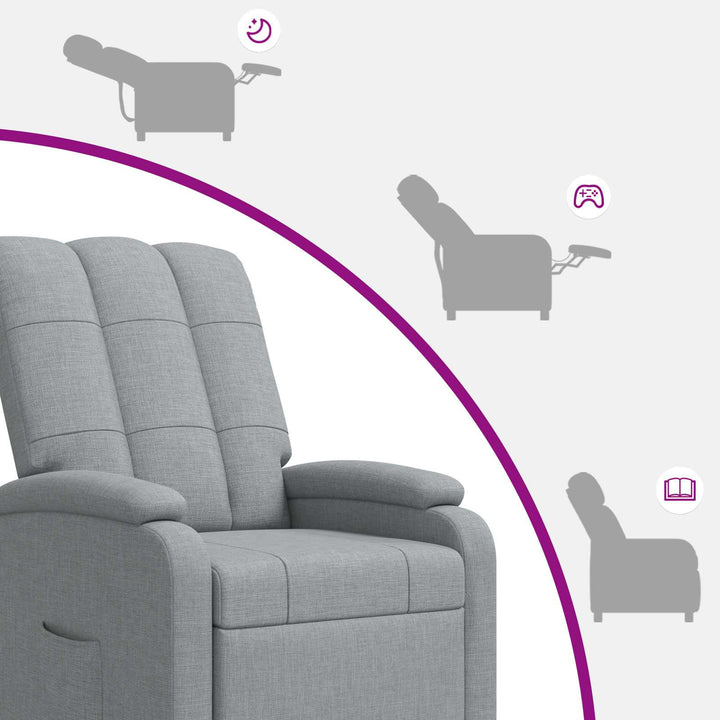 Recliner Lysegrå Stof