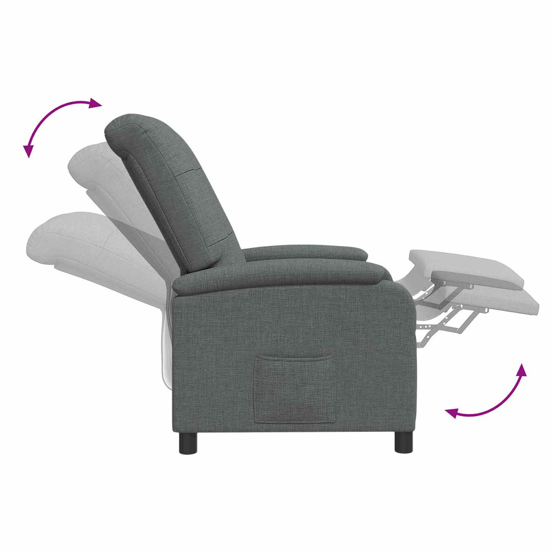 Recliner Mørkegrå Stof