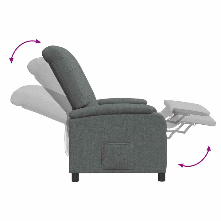 Recliner Mørkegrå Stof