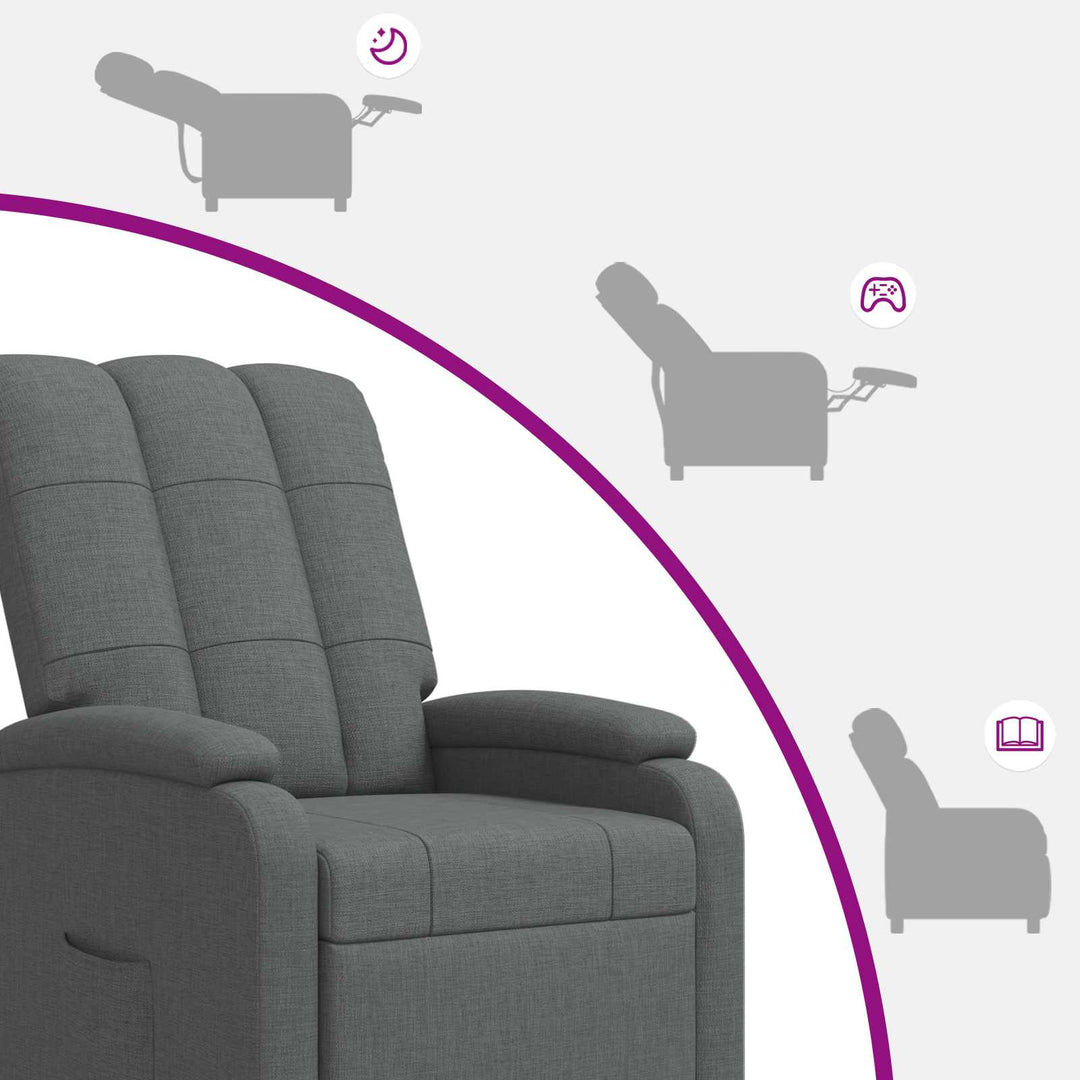 Recliner Mørkegrå Stof