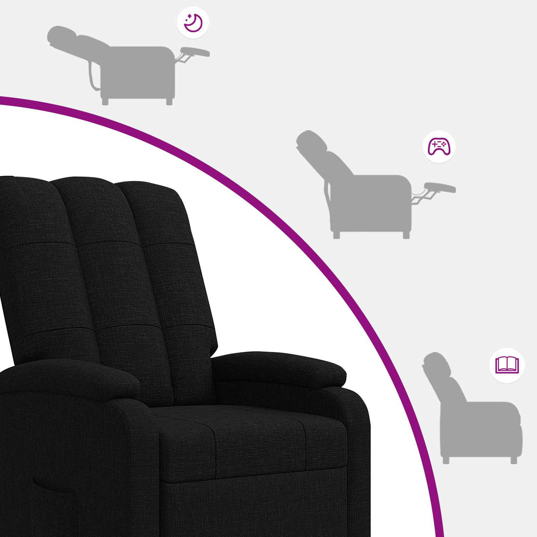 Recliner Sort Stof