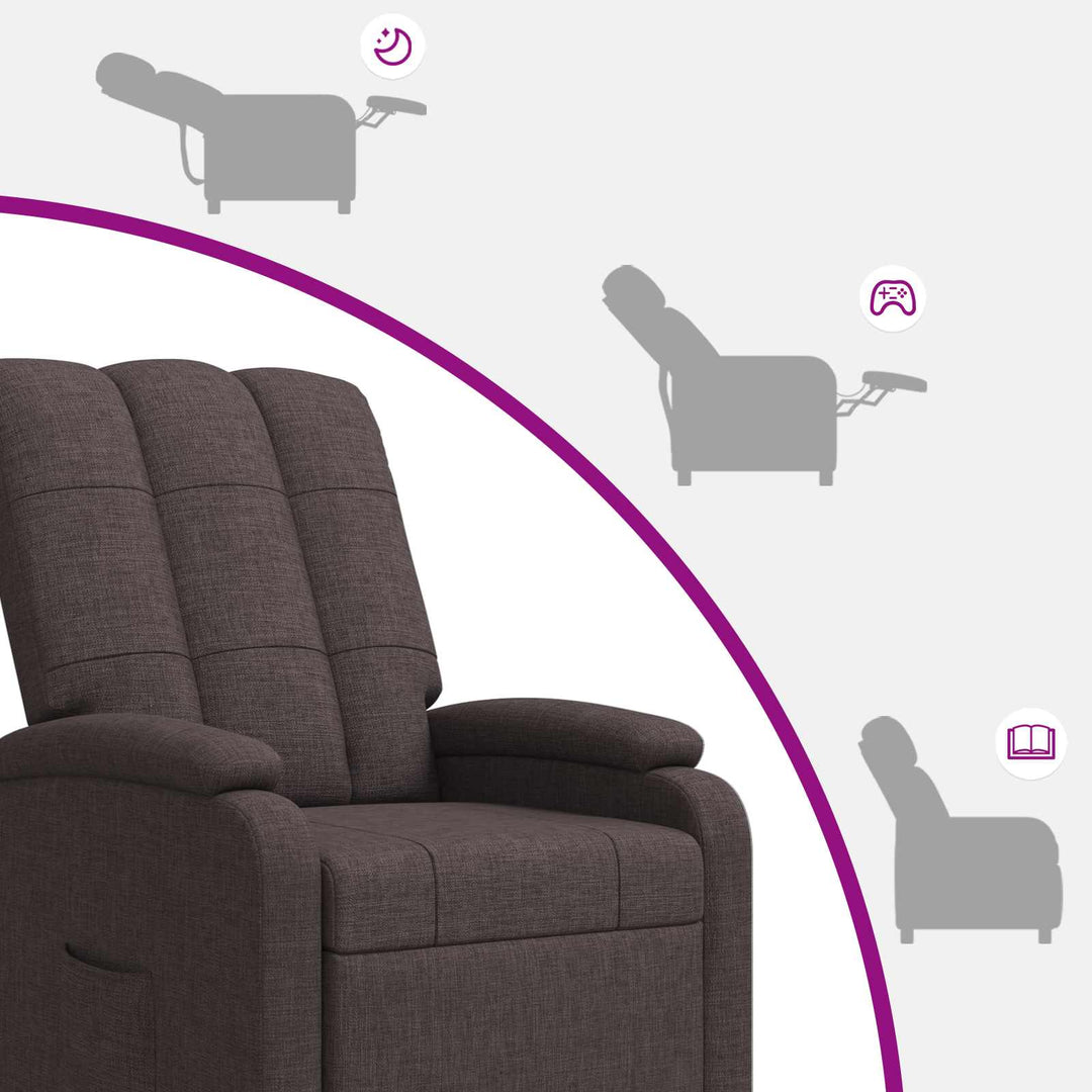 Recliner Mørk Brun Stof