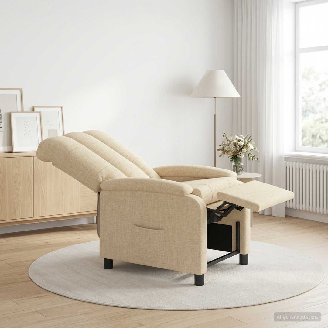 Recliner Cremefarvet Stof