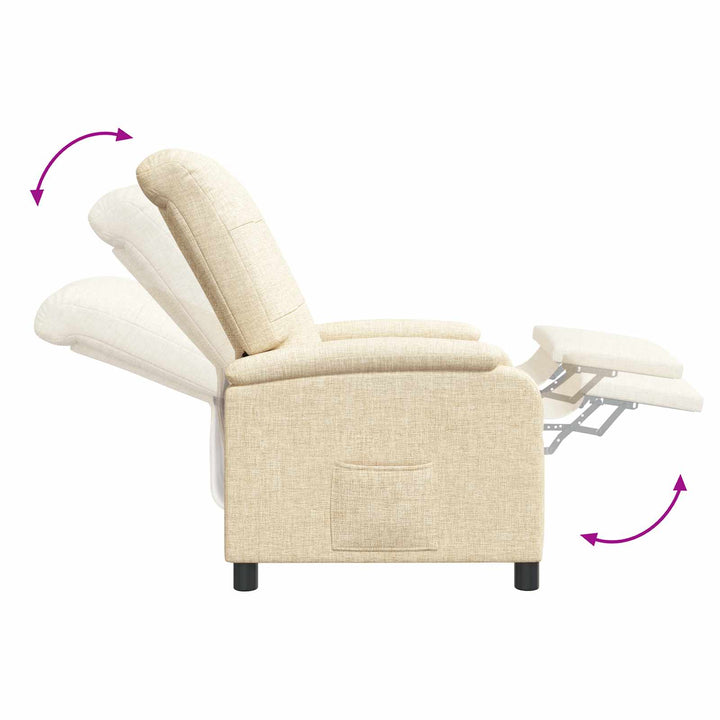 Recliner Cremefarvet Stof