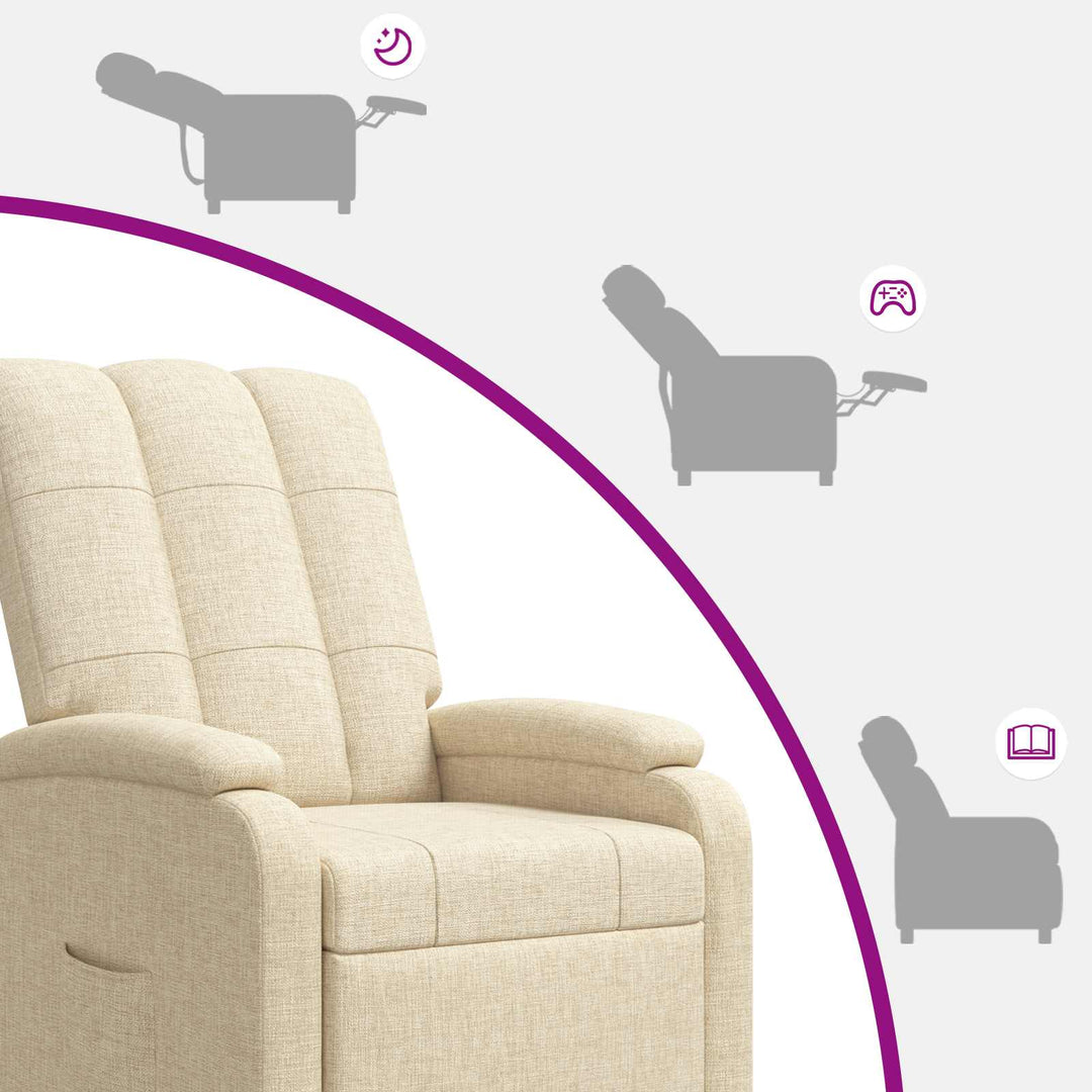 Recliner Cremefarvet Stof