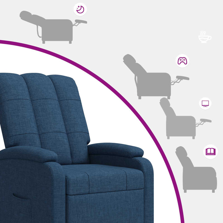 Recliner Blå Stof