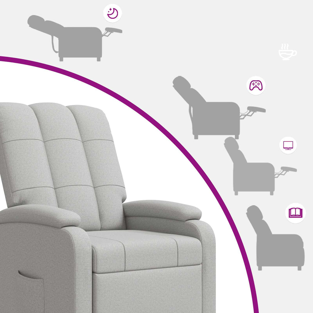 Recliner Skygrå Stof