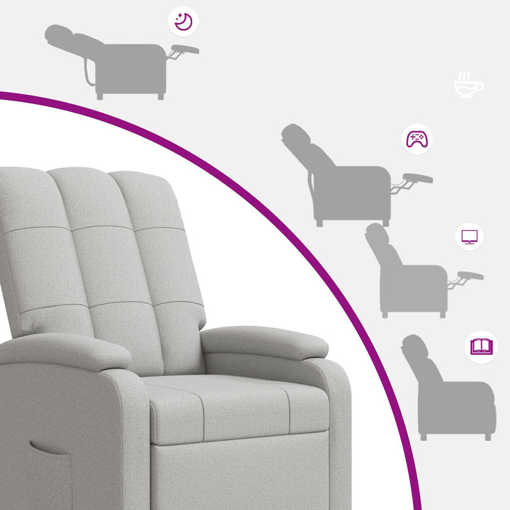 Recliner Skygrå Stof