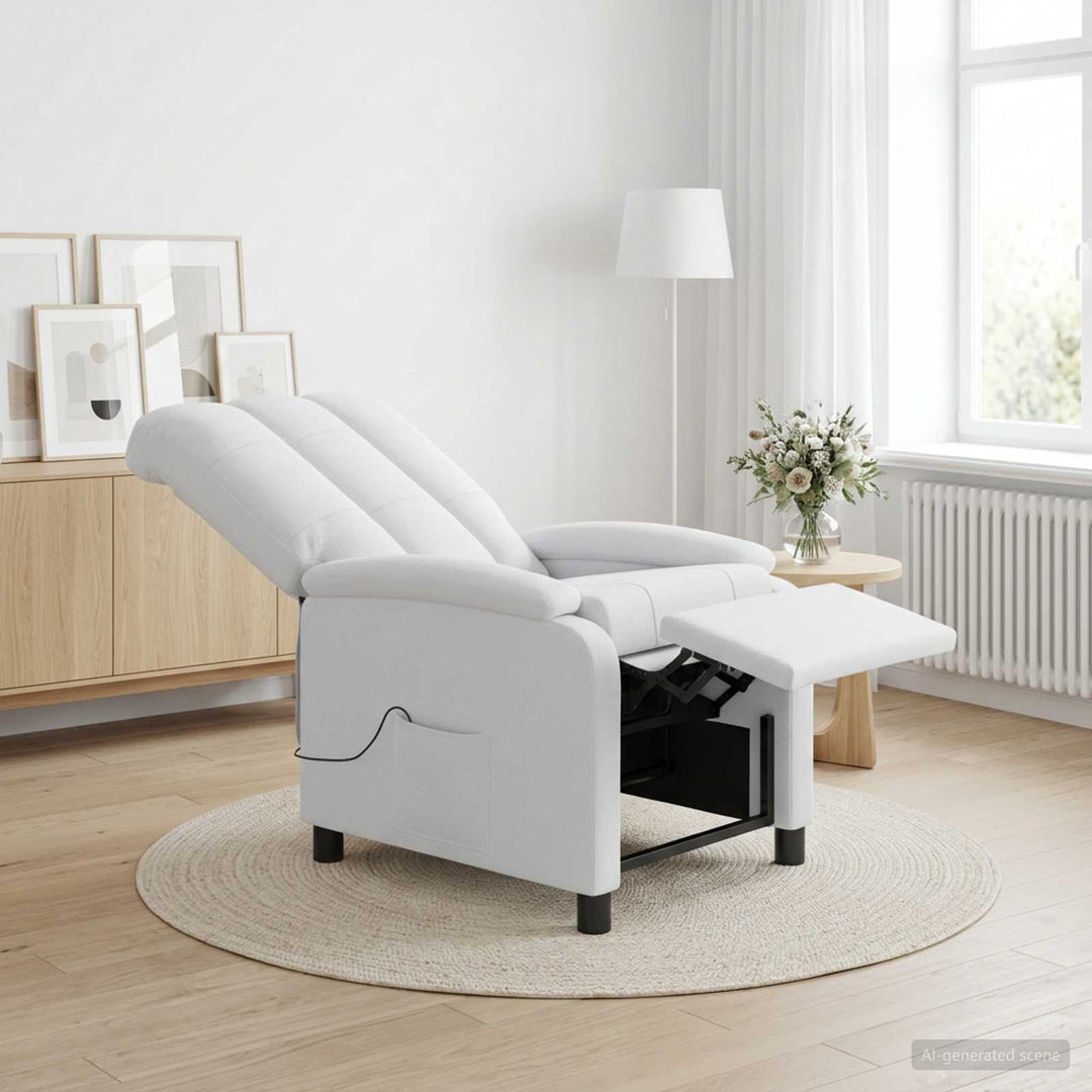 Massage Lænestol Hvid Stof
