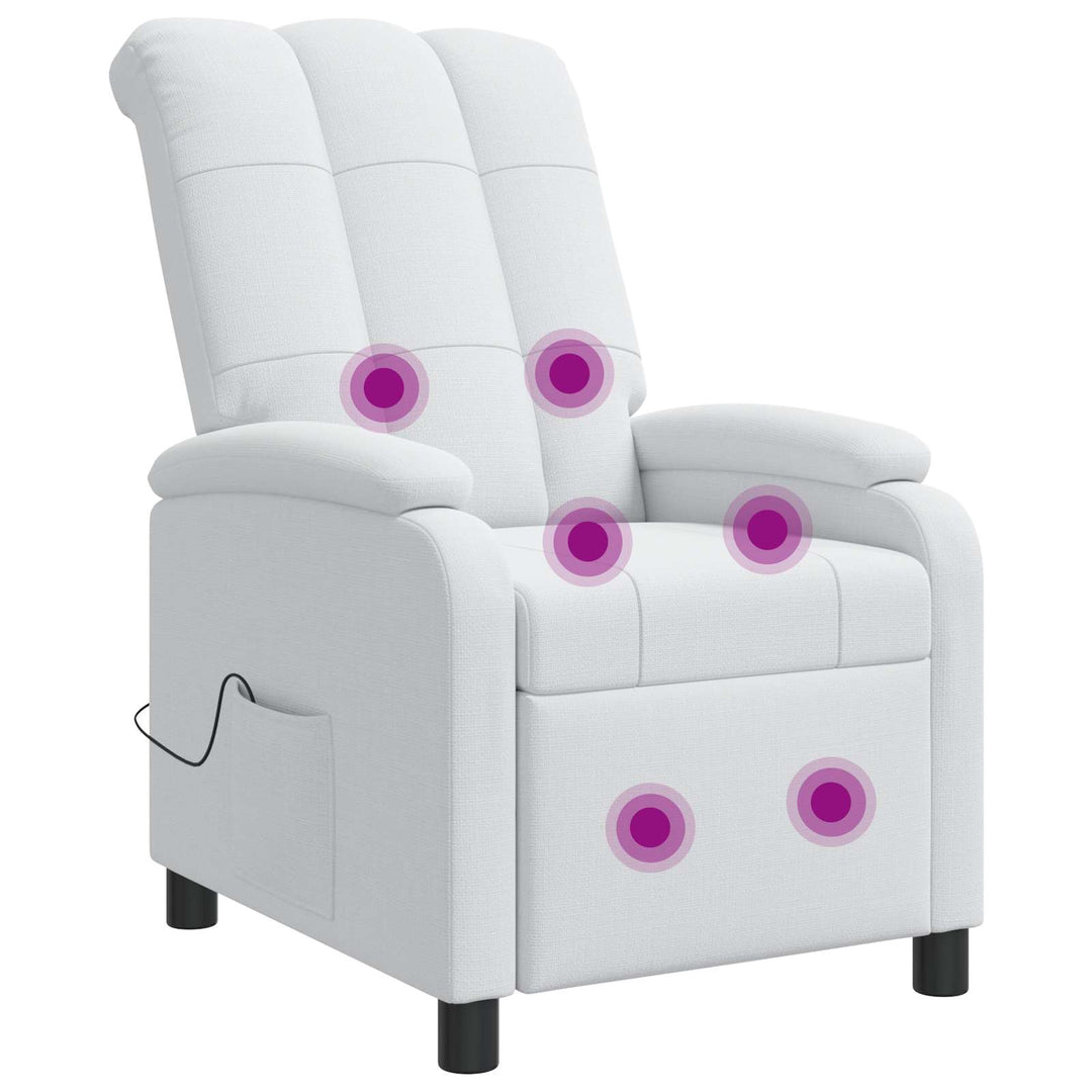 Massage Lænestol Hvid Stof