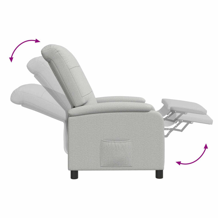 Massage Lænestol Skygrå Stof