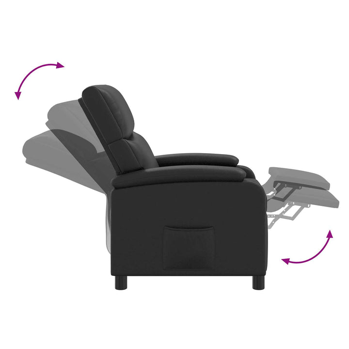 Recliner Sort Kunstlæder