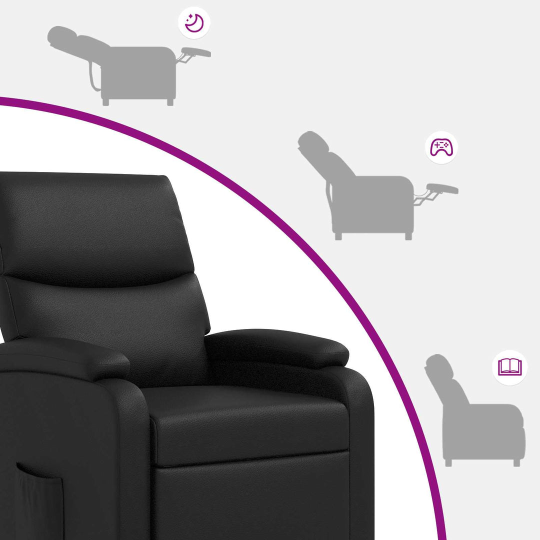 Recliner Sort Kunstlæder