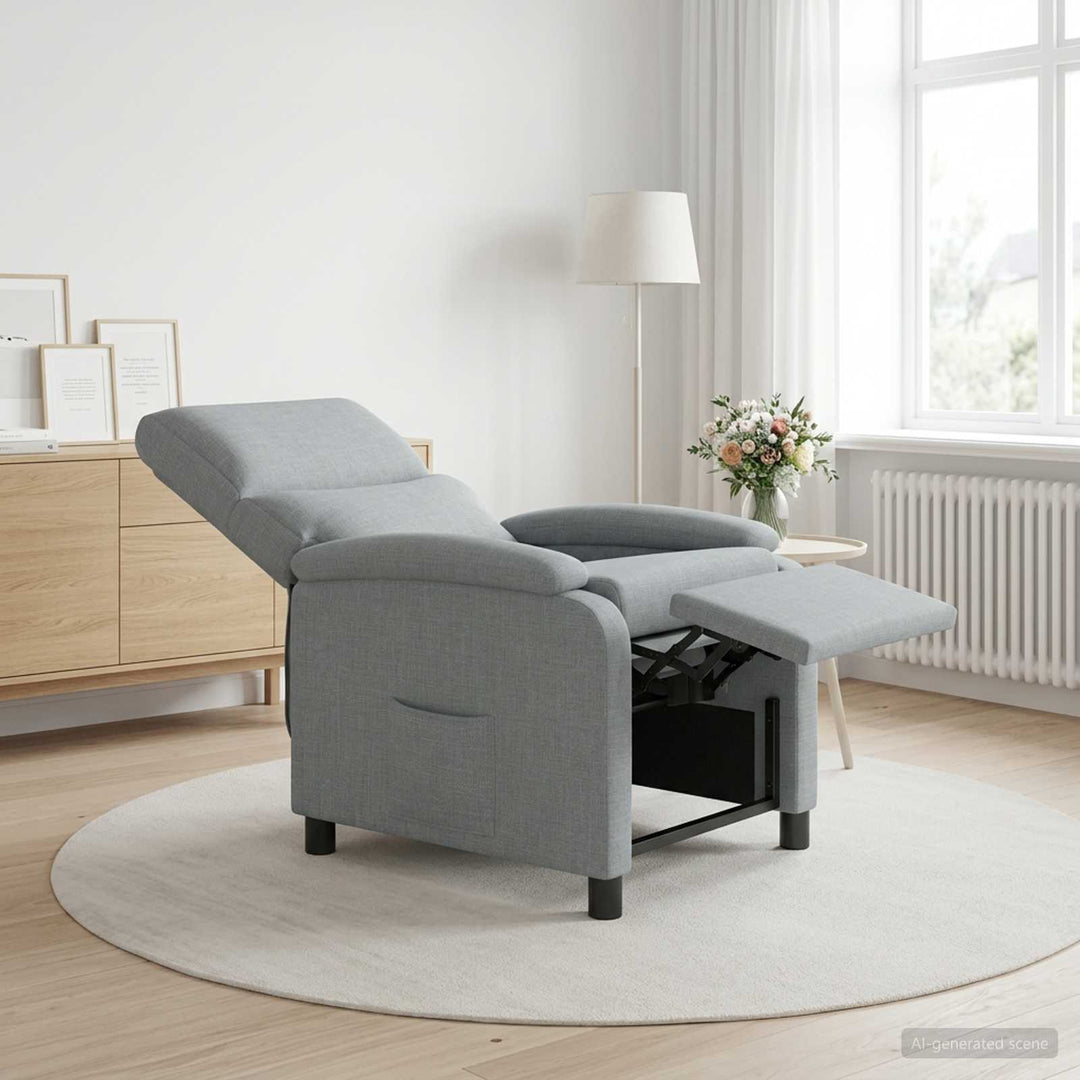 Recliner Lysegrå Stof