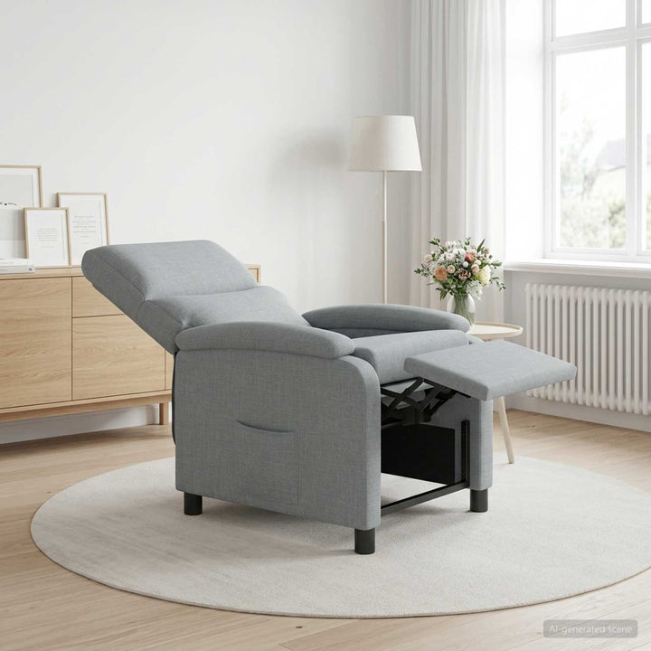 Recliner Lysegrå Stof