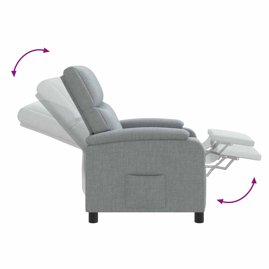 Recliner Lysegrå Stof