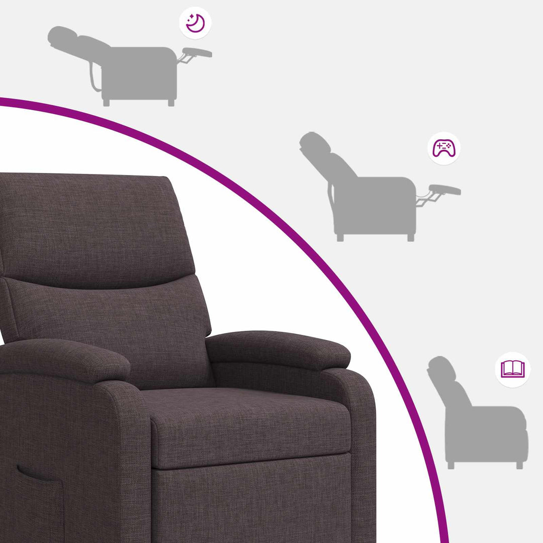 Recliner Mørk Brun Stof
