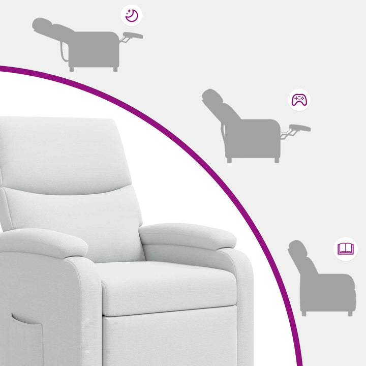 Recliner Hvid Stof