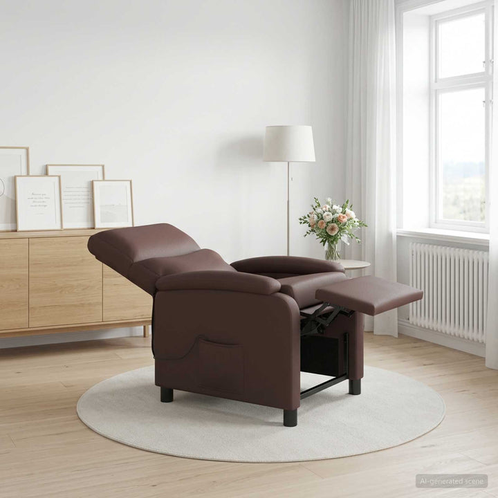 Massage Lænestol Brun Kunstlæder