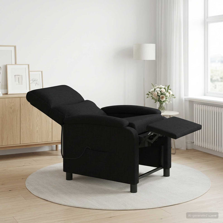 Massage Lænestol Sort Stof
